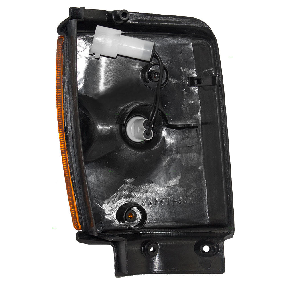 Brock Replacement Passengers Park Signal Corner Marker Light Lamp with Painted Trim Compatible with 1984-1986 Pickup Truck SUV 8161089107