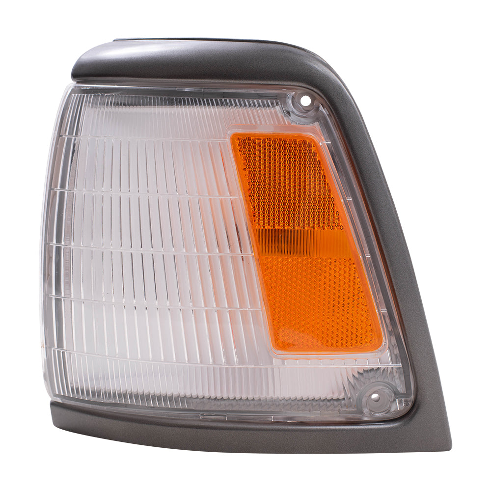 Brock Replacement Drivers Park Clearance Light Lamp with Grey Trim Compatible with 92-95 Pickup Truck 2-Wheel Drive 8162035090