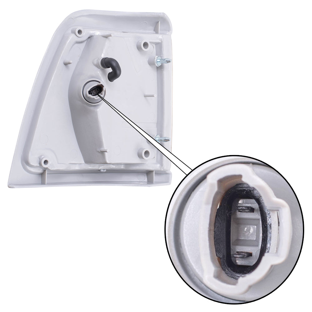 Brock Replacement Drivers Park Clearance Light Lamp with Grey Trim Compatible with 92-95 Pickup Truck 2-Wheel Drive 8162035090