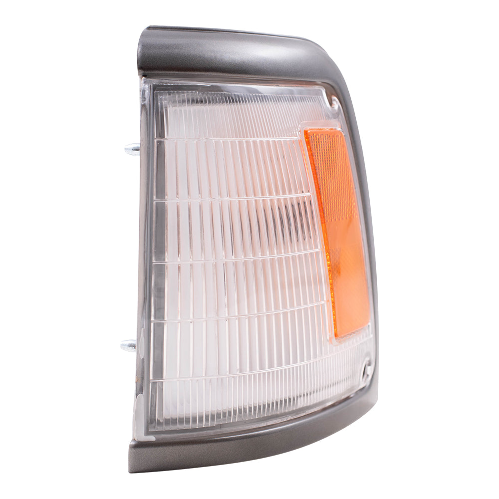 Brock Replacement Drivers Park Clearance Light Lamp with Grey Trim Compatible with 92-95 Pickup Truck 2-Wheel Drive 8162035090