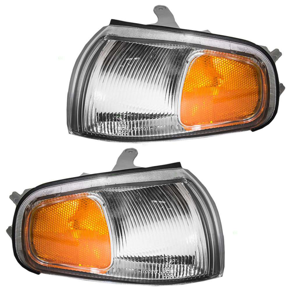 Brock Replacement Set Driver and Passenger Park Signal Corner Marker Lights Lamps Compatible with 1995-1996 Camry 81620-33030 81610-33030
