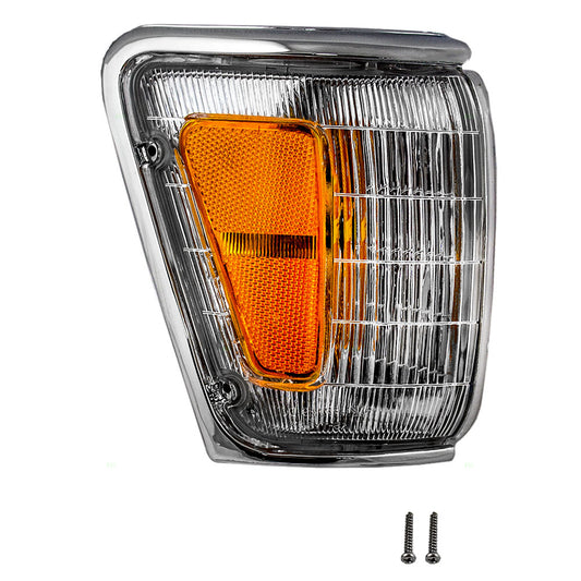 Fits Toyota Pickup Truck 4Runner Passengers Park Clearance Light - Chrome Trim