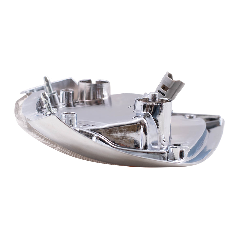 Brock Replacement Drivers Park Signal Corner Marker Light Lamp with Chrome Trim Compatible with 89-91 Pickup Truck 8162089177