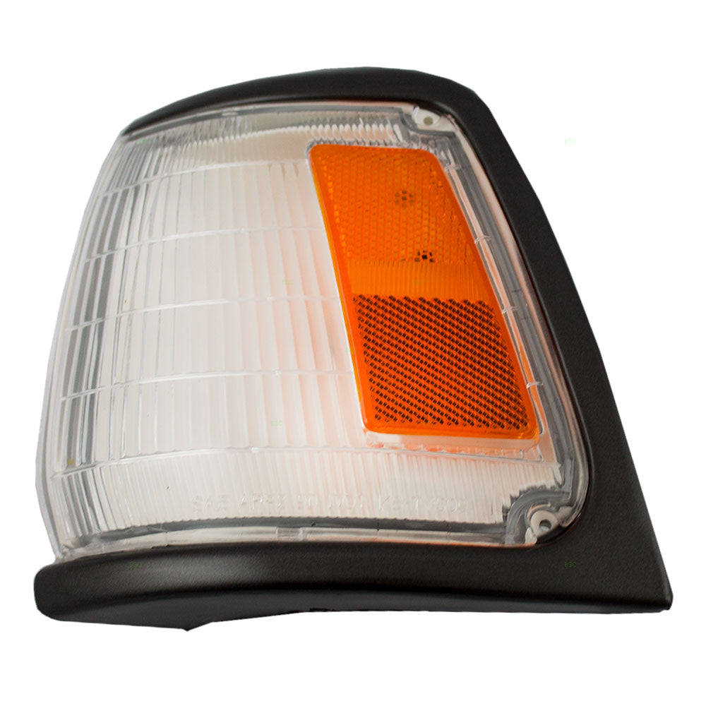 Fits Toyota Pickup Truck 89-91 Drivers Front Park Signal Marker Light Black Trim