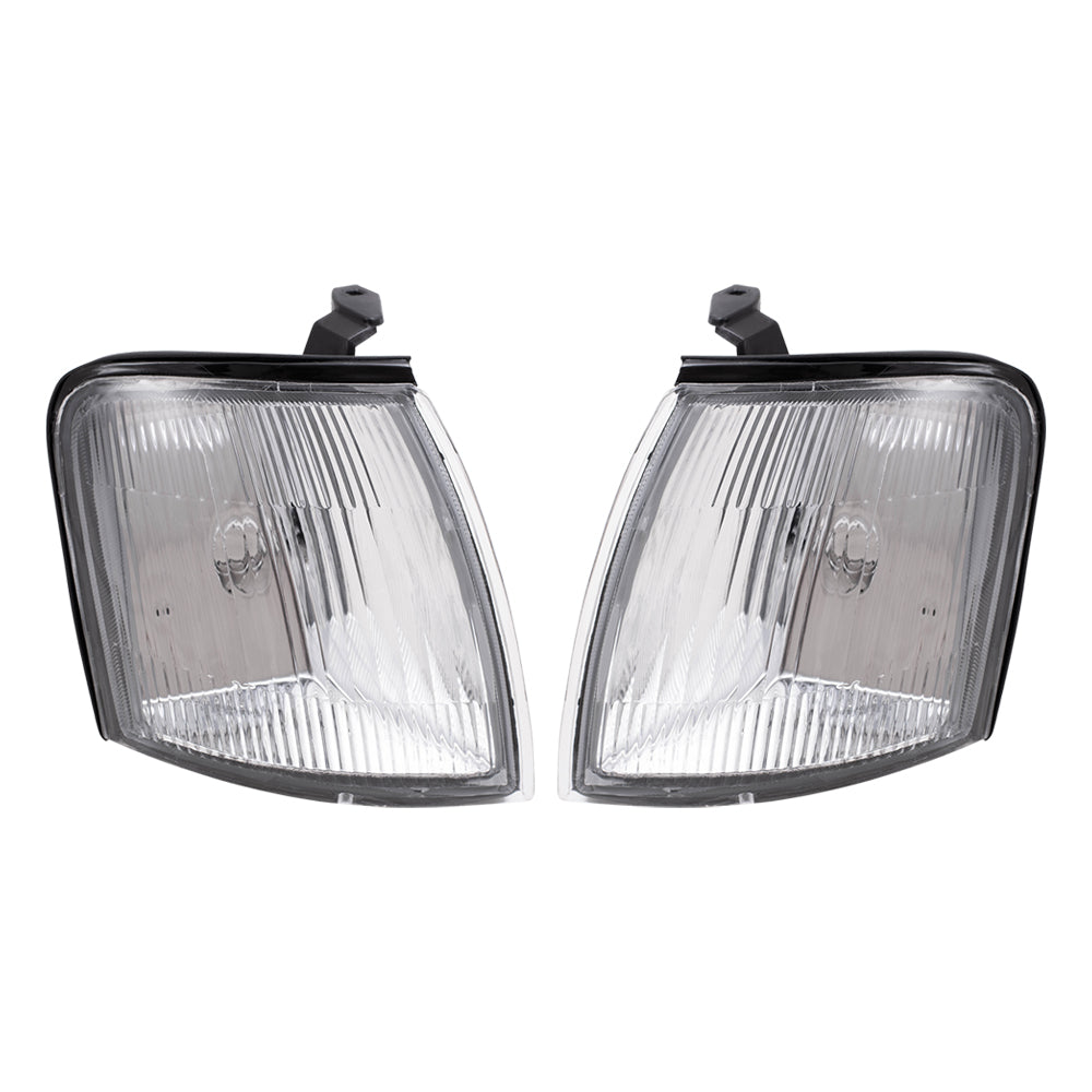 Brock Replacement Driver and Passenger Park Signal Corner Marker Lights Lamps Compatible with 95-97 Avalon 8162007010 8161007010