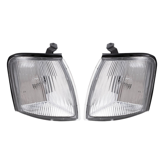 Brock Replacement Driver and Passenger Park Signal Corner Marker Lights Lamps Compatible with 95-97 Avalon 8162007010 8161007010