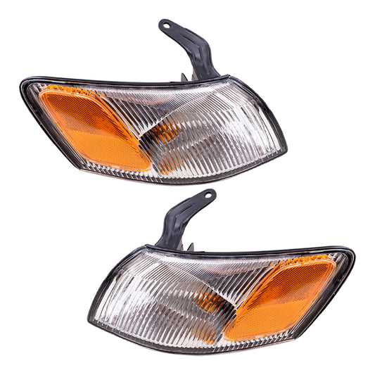 Brock Replacement Set Driver and Passenger Park Signal Corner Marker Lights Compatible with 1997-1999 Camry 81520-AA010 81510-AA010
