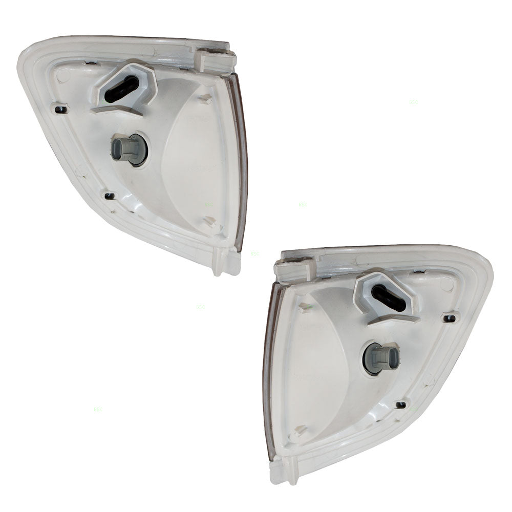 Brock Replacement Driver and Passenger Park Signal Side Marker Lights Black Trim Compatible with 95-96 Truck 81620-04010 81610-04010
