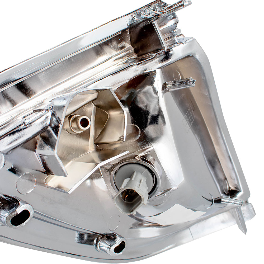 Brock Replacement Drivers Park Signal Corner Marker Light Lamp with Chrome Trim Compatible with 95-97 Pickup Truck 8162004040