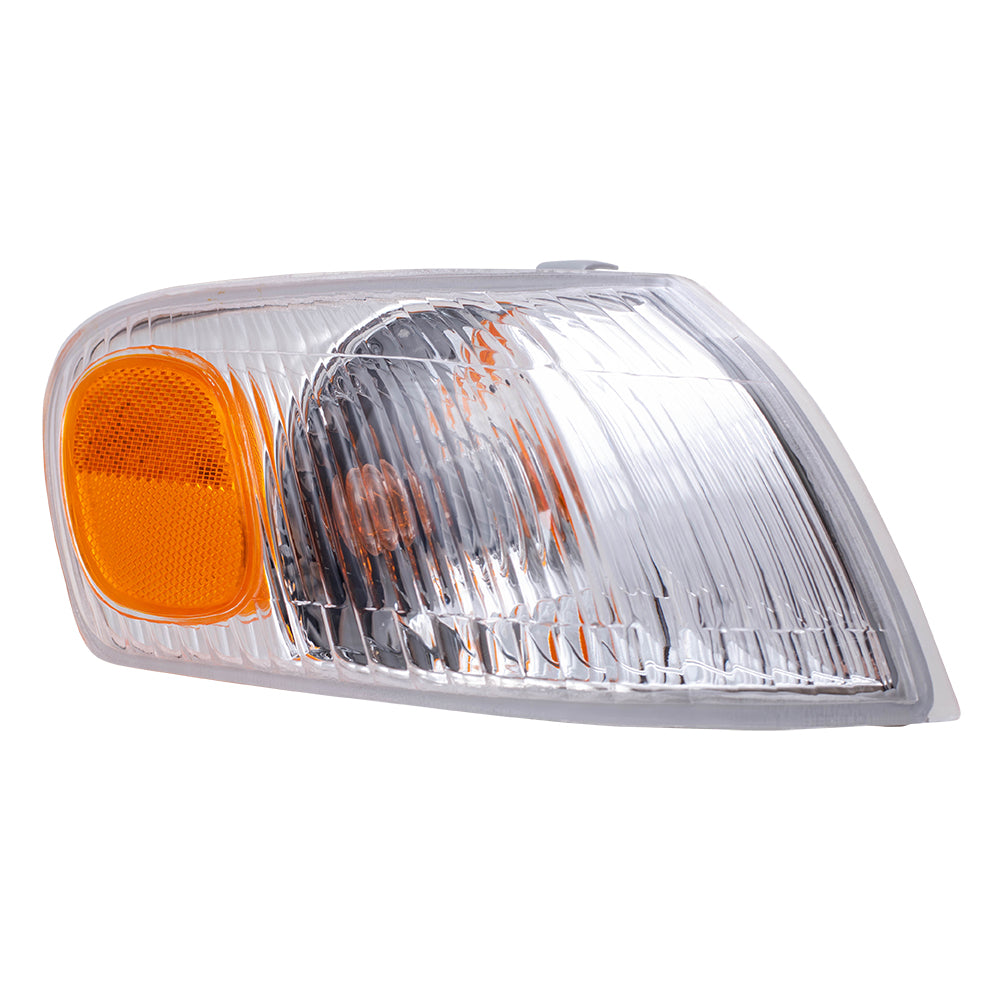 Brock Replacement Set Driver and Passenger Park Signal Corner Marker Lights Lamps Compatible with 1998-2000 Corolla 81520-02040 81510-02040