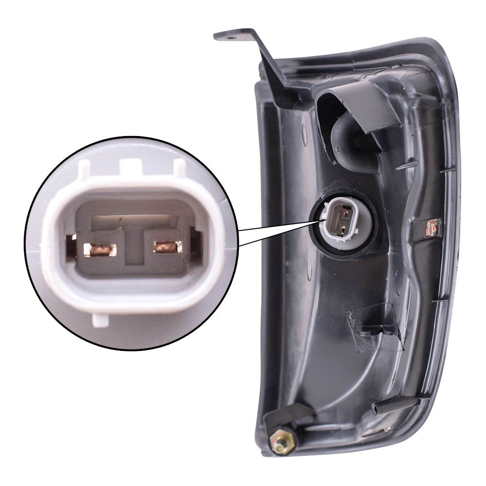 Brock Replacement Set Driver and Passenger Park Signal Side Marker Lights Lamps Compatible with 1997-2000 Tacoma 2-Wheel Drive Pickup Truck 81620-04050 81610-04050