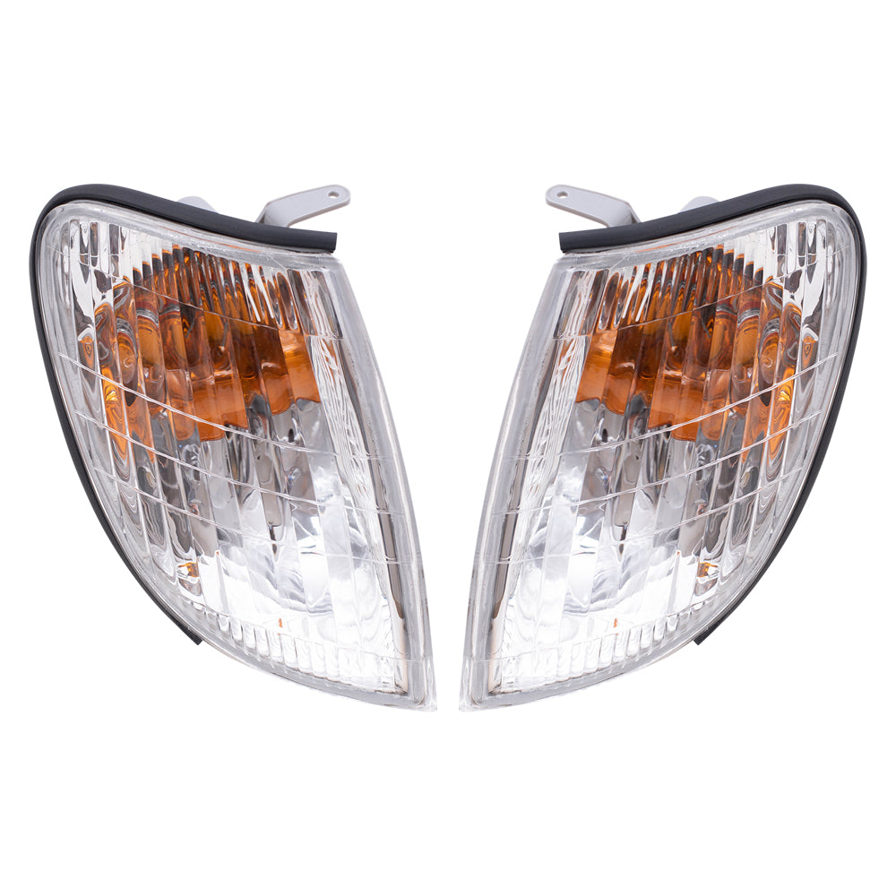 Brock Replacement Driver and Passenger Park Signal Corner Marker Lights Lamps Compatible with 98-00 LS400 8152150060 8151150060