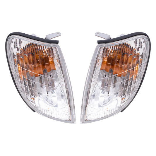Brock Replacement Driver and Passenger Park Signal Corner Marker Lights Lamps Compatible with 98-00 LS400 8152150060 8151150060