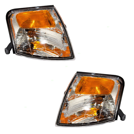 Brock Replacement Set Driver and Passenger Park Signal Side Marker Light Lamps Compatible with 1998-1999 Avalon 81520AC030 81510AC030