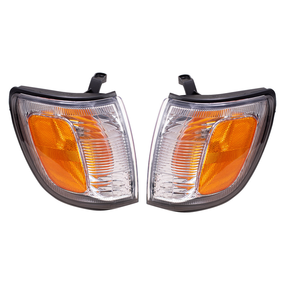Brock Replacement Set Driver and Passenger Park Clearance Lights Lamps Compatible with 1999-2002 4Runner 8162035340 8161035330