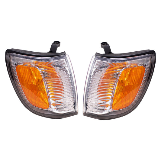Brock Replacement Set Driver and Passenger Park Clearance Lights Lamps Compatible with 1999-2002 4Runner 8162035340 8161035330