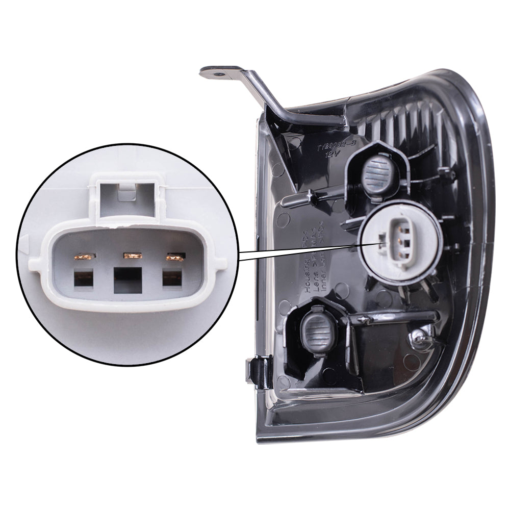 Brock Replacement Driver and Passenger Signal Corner Marker Lights Lamps Compatible with 2000-2004 Pickup Truck 815200C010 815100C010