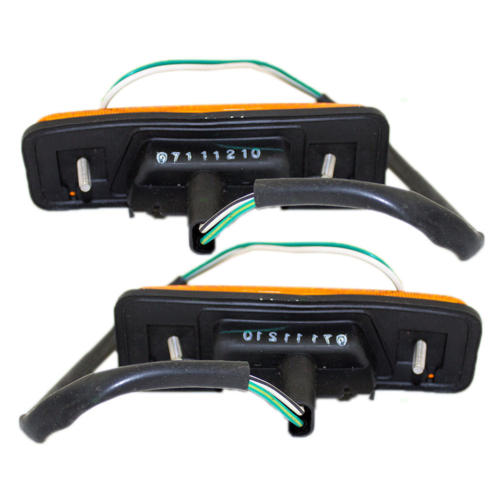 Brock Replacement Set Driver and Passenger Signal Side Marker Lights Compatible with 79-83 Celica Land Cruiser Supra Tercel & Pickup Truck 8174014110 8173014110