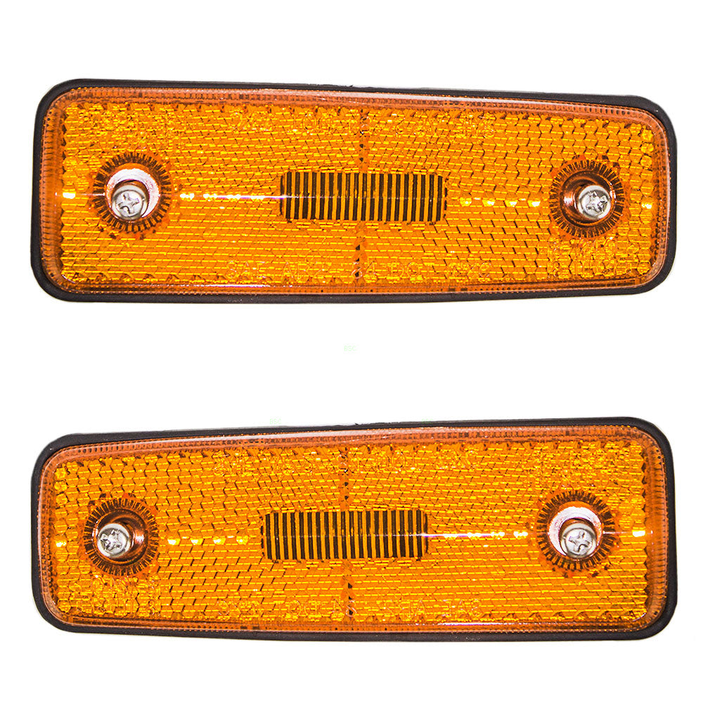Brock Replacement Driver and Passenger Front Signal Side Marker Lights Lamps Compatible with 1982-1985 Celica 81740-19286 81730-19306