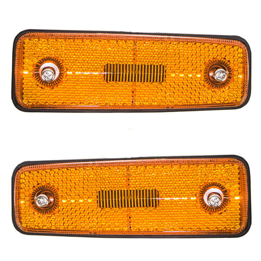 Brock Replacement Driver and Passenger Front Signal Side Marker Lights Lamps Compatible with 1982-1985 Celica 81740-19286 81730-19306