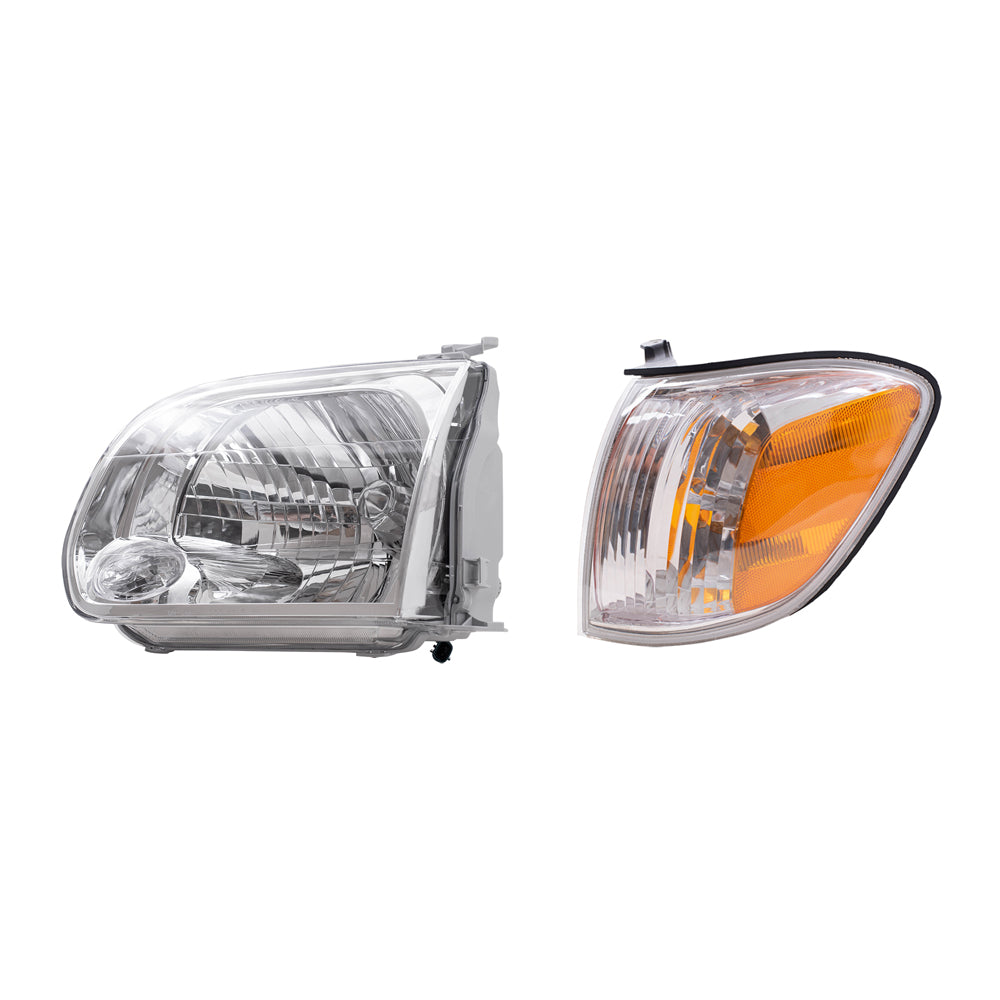 Brock 4 Pc Set of Headlights & Signal Lights for 2005-2007 Sequoia & 2005-2006 Tundra