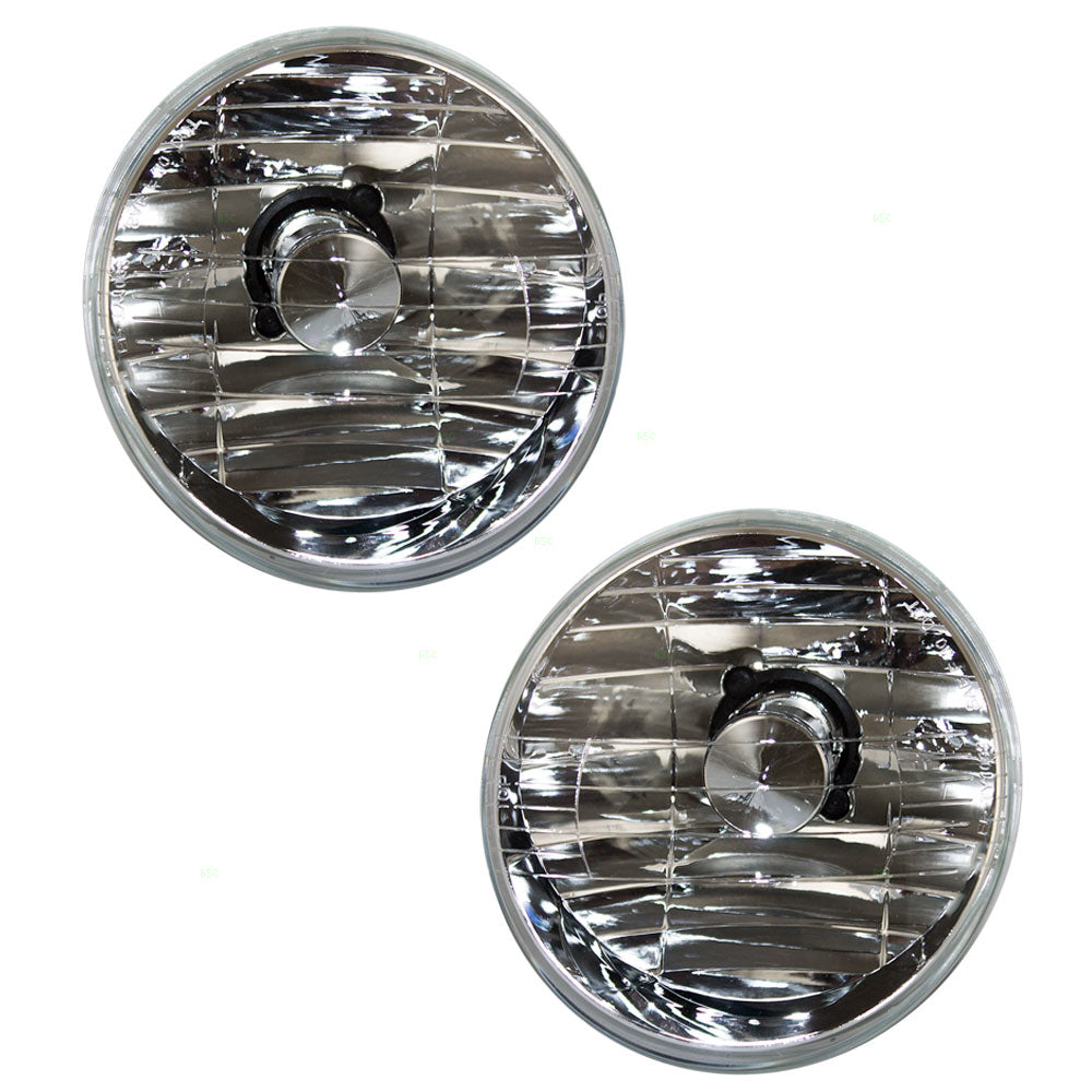 Brock Replacement Set Driver and Passsenger Fog Lights Compatible with 2001-2003 Highlander 8122148010 8121148010