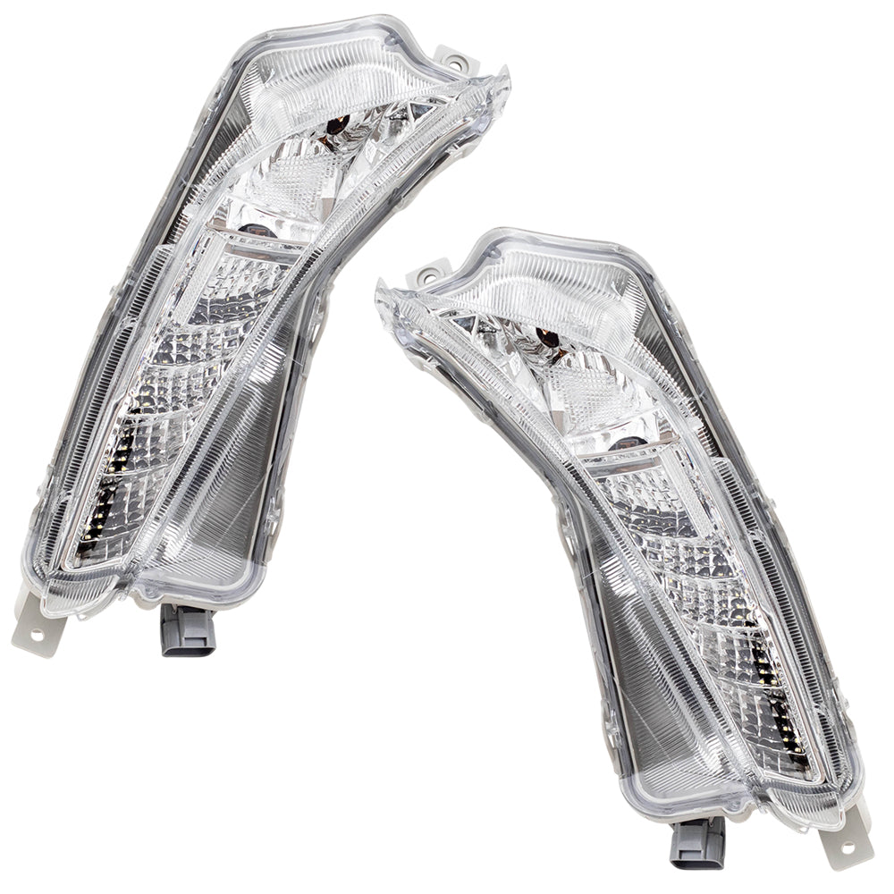 Brock Replacement Pair Set Front Signal Lights Compatible with 2015-2017 Camry XLE XSE 81440-06030 81430-06030 8144006030 8143006030