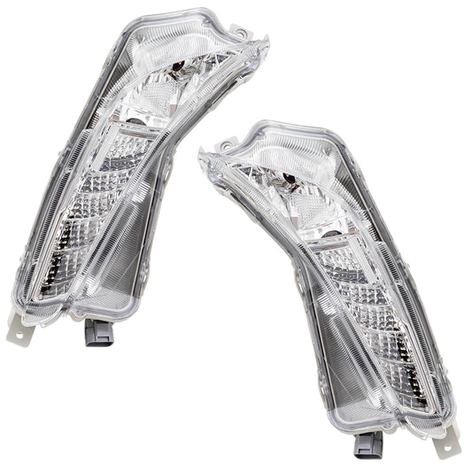 Brock Replacement Pair Set Front Signal Lights Compatible with 2015-2017 Camry XLE XSE 81440-06030 81430-06030 8144006030 8143006030