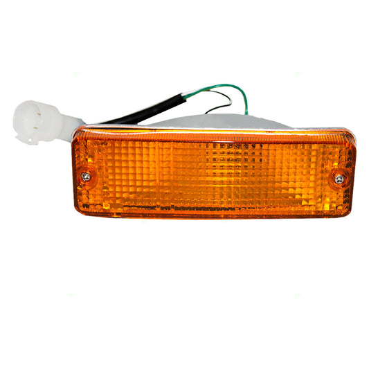 Brock Replacement Drivers Park Signal Front Marker Light Lamp Bumper Mounted Lens Compatible with 1984-1988 Pickup Truck SUV 8152089130