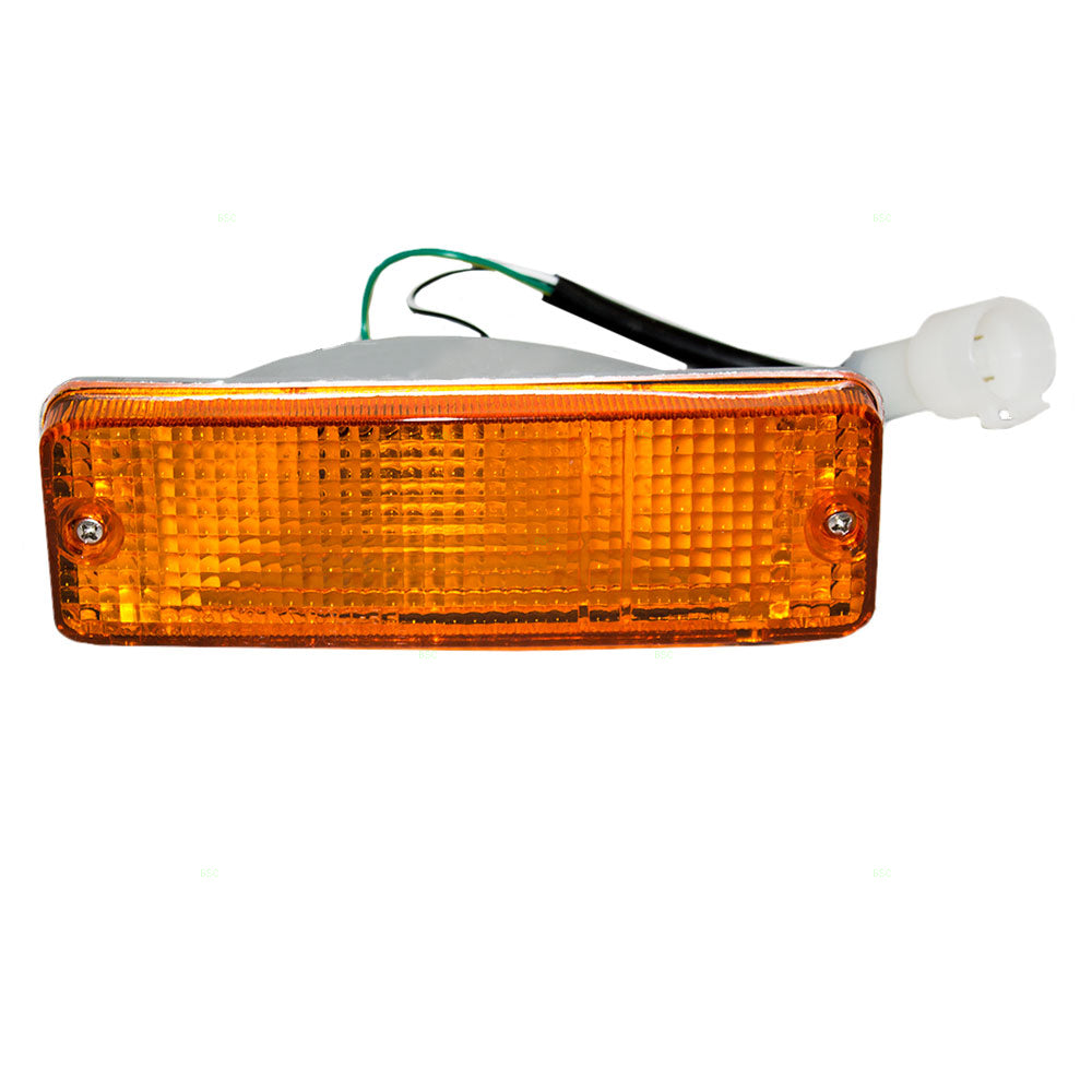 Brock Replacement Passengers Park Signal Front Marker Light Lamp Bumper Mounted Lens Compatible with 1984-1988 Pickup Truck SUV 8151089130