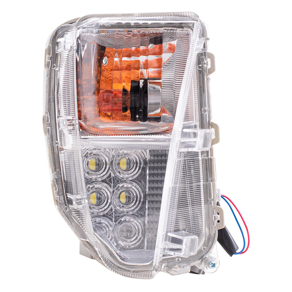 Brock Replacement Passengers Turn Signal Light Compatible with 12-15 Prius & Prius Plug-In Front Right w/ Daytime Running Lamp 81511-47060