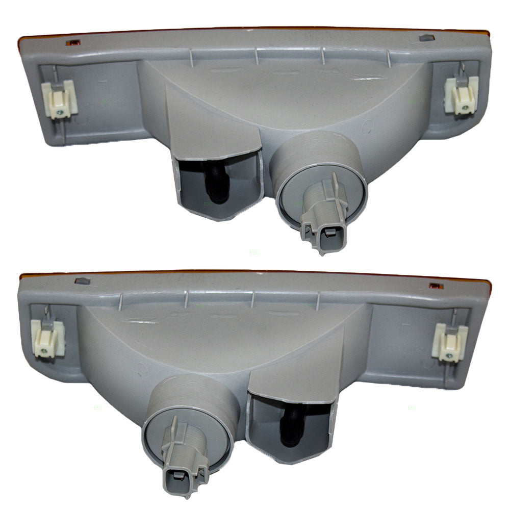 Brock Replacement Driver and Passenger Park Signal Front Marker Lights Lamps Lenses Compatible with 1992-1995 SUV 8152035080 8151035080