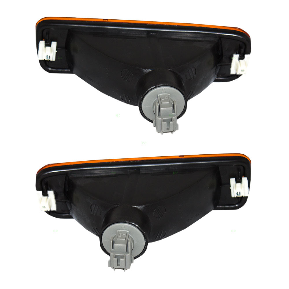 Brock Replacement Set Driver and Passenger Park Signal Front Marker Lights Compatible with 1995-1997 Tacoma Pickup Truck w/ 2-Wheel Drive Bumper Mounted built through 05/97 81520-35100 81510-35100