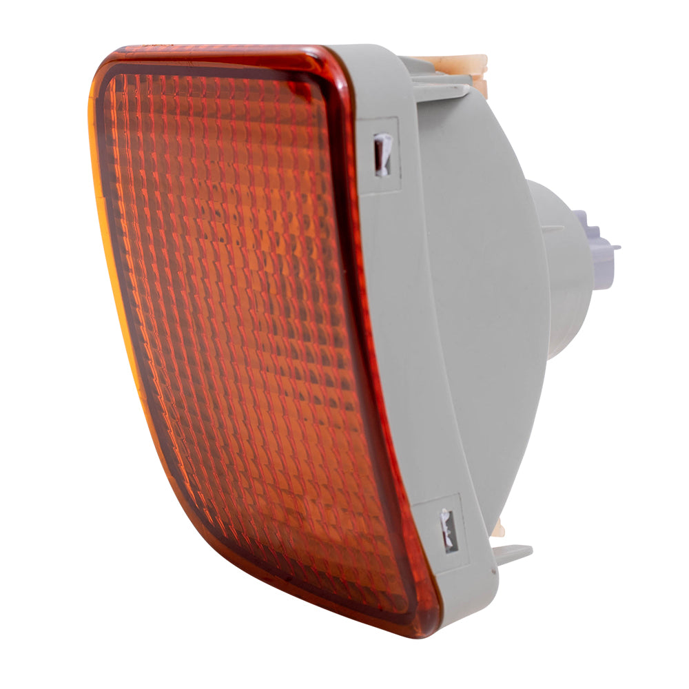 Brock Replacement Passengers Park Signal Front Marker Light Lamp Bumper Mounted Lens Compatible with 1998-2000 Pickup Truck 8151004010