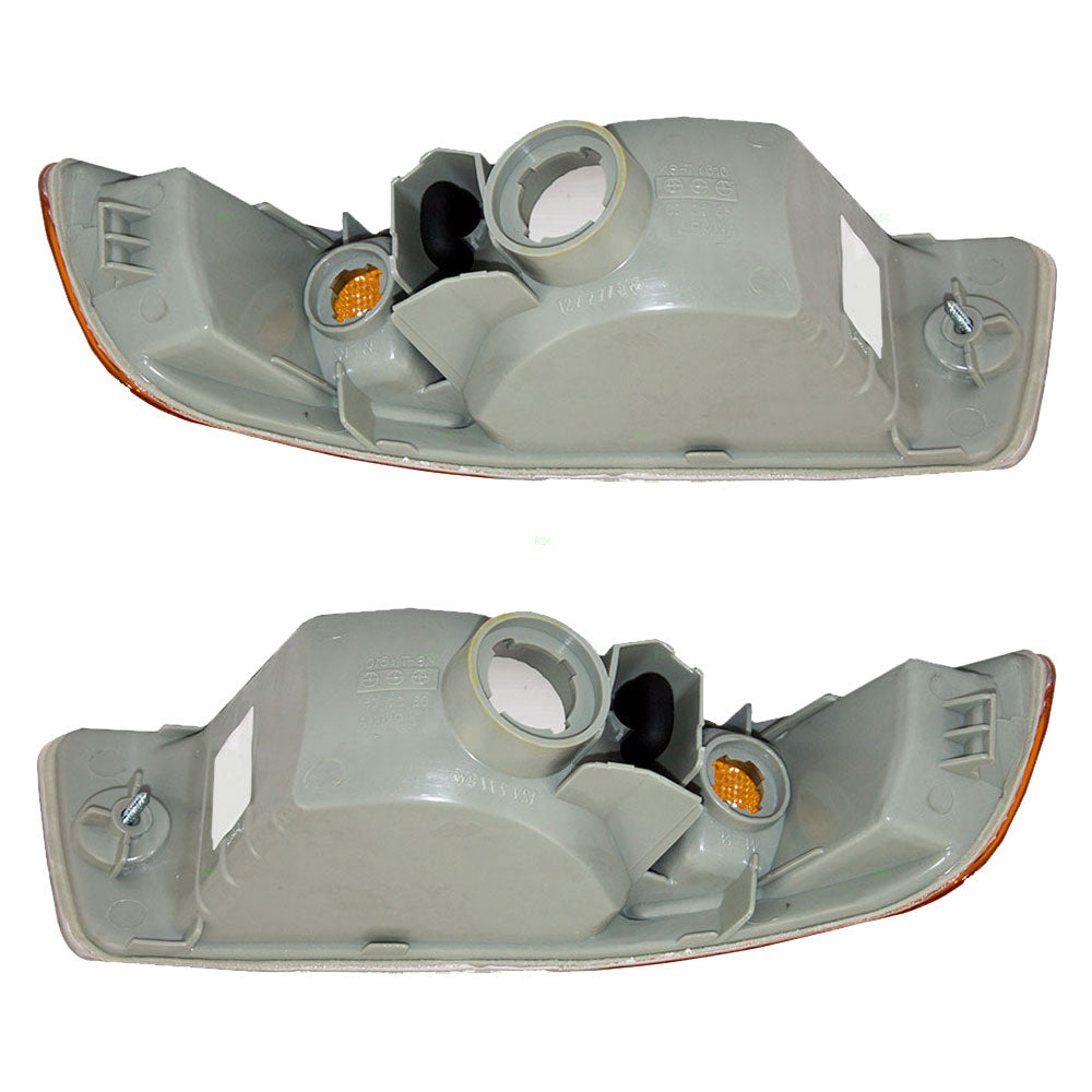 Brock Replacement Driver and Passenger Park Signal Corner Marker Lights Lamps Lenses Compatible with 1998-2000 SUV 81521-42040 81511-42040