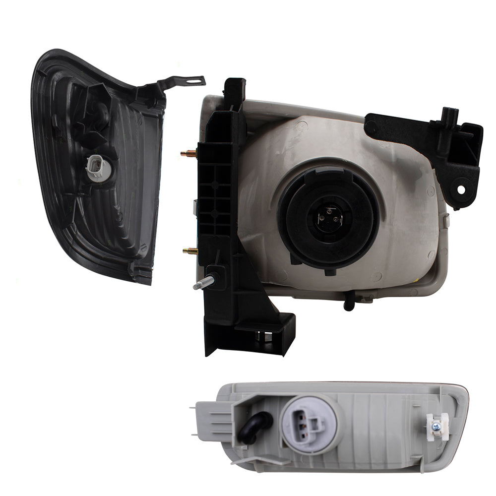 Brock Replacement 6 Pc Headlights and Signal Lights Compatible with 2001-2004 Tacoma