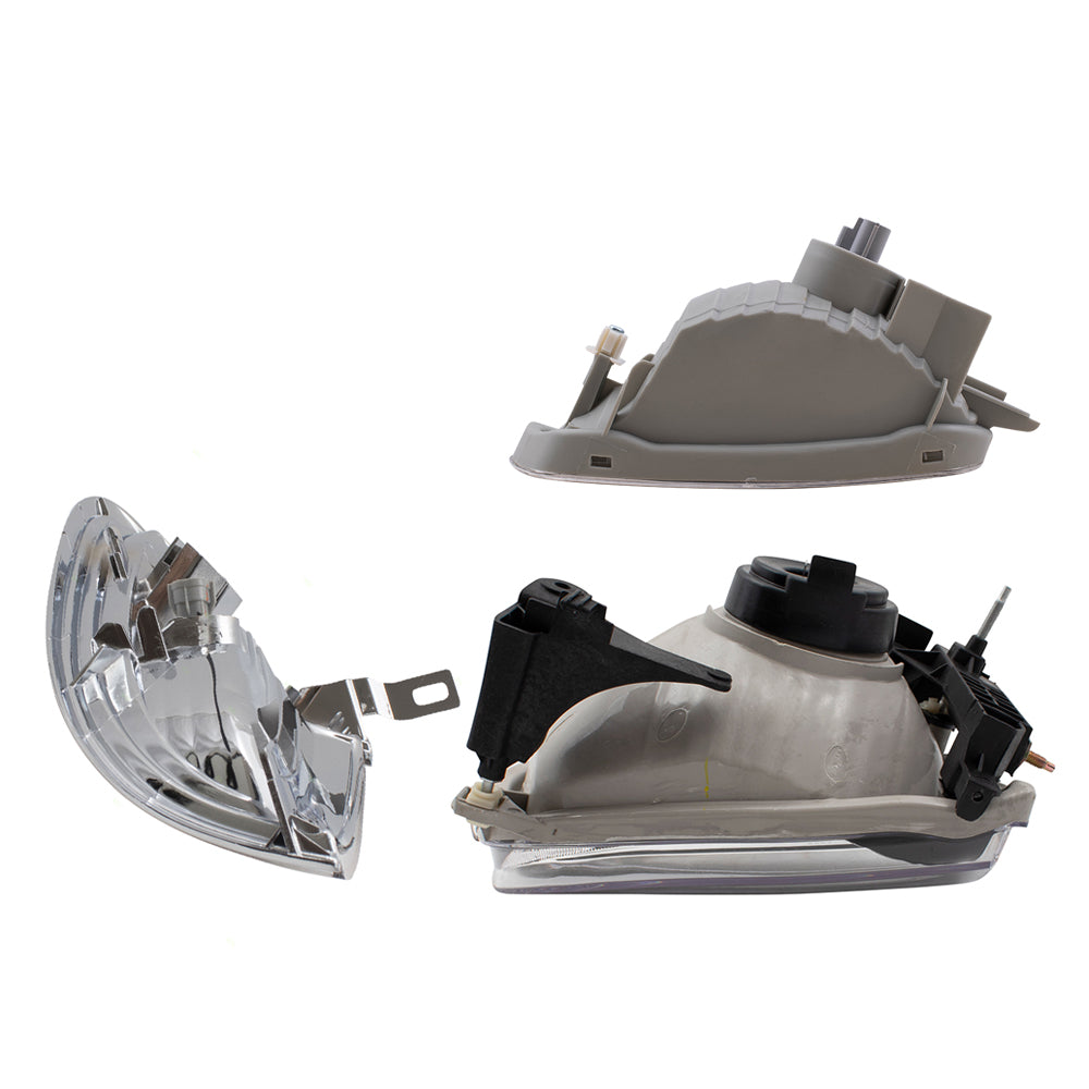 Brock Replacement 6 Pc Headlights with Front & Corner Signal Lamps Compatible with 2001-2004 Tacoma