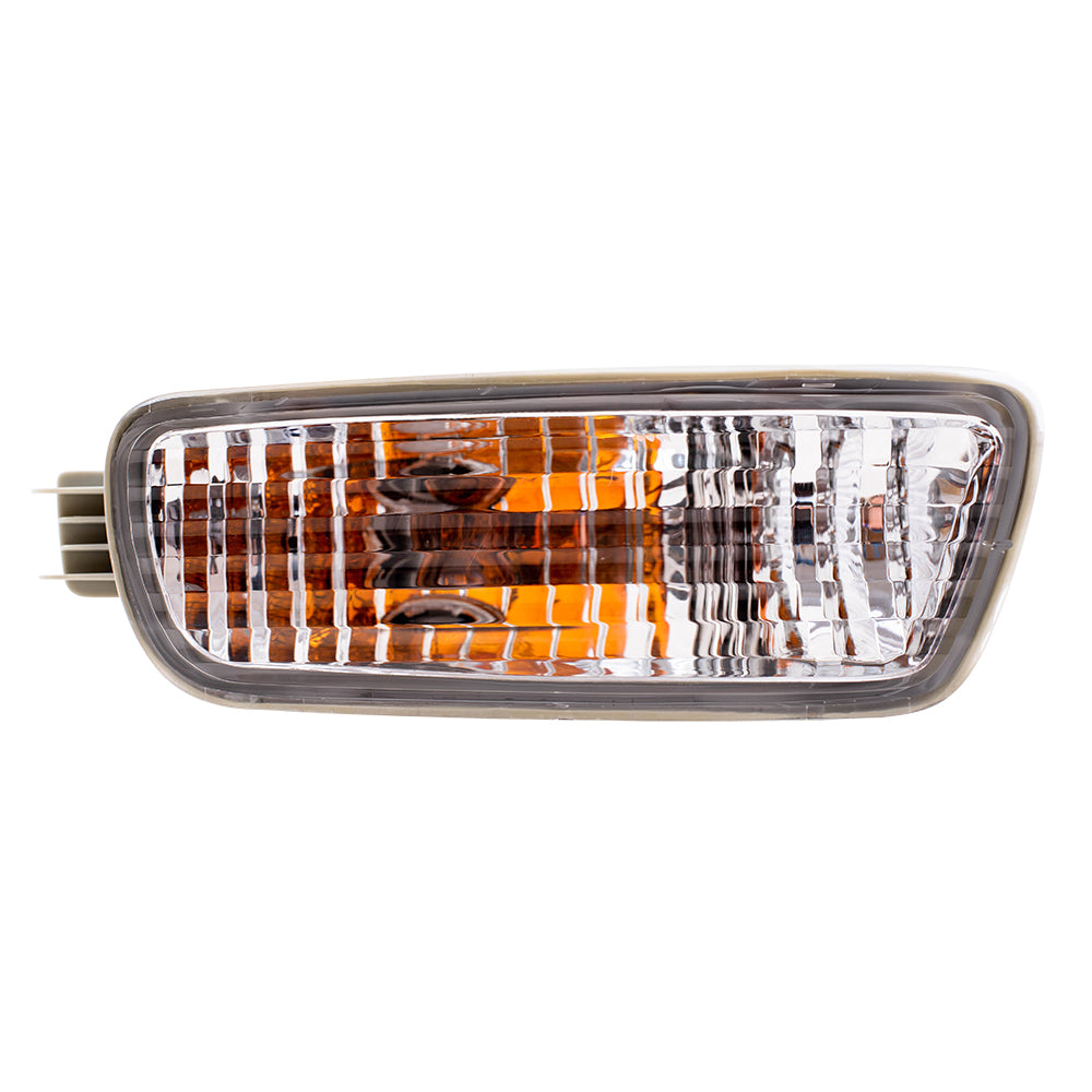 Brock Replacement Driver and Passenger Signal Front Marker Lights Lamps Compatible with 2001-2004 Pickup Truck 8152004080 8151004080