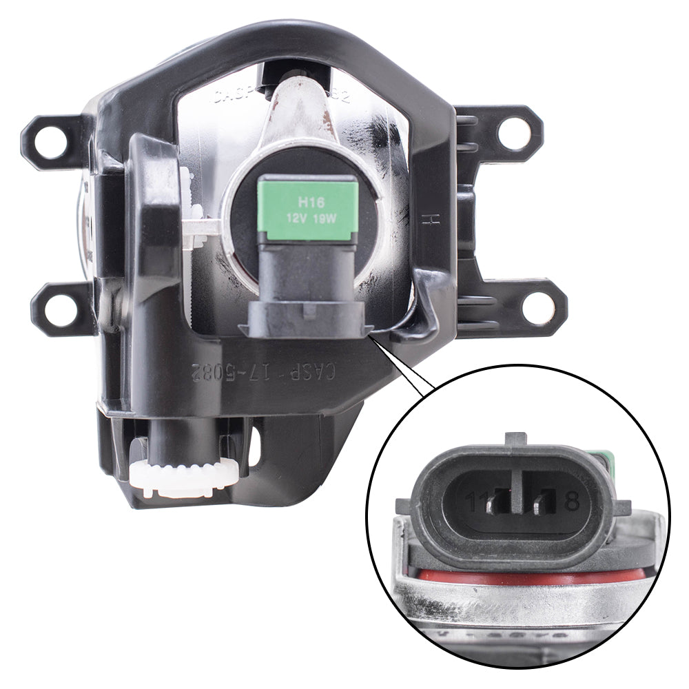 Brock Replacement Pair Set Halogen Fog Lights Lamps Compatible with Prius & Plug-In Prius 4Runner 81220-12230 81210-12230