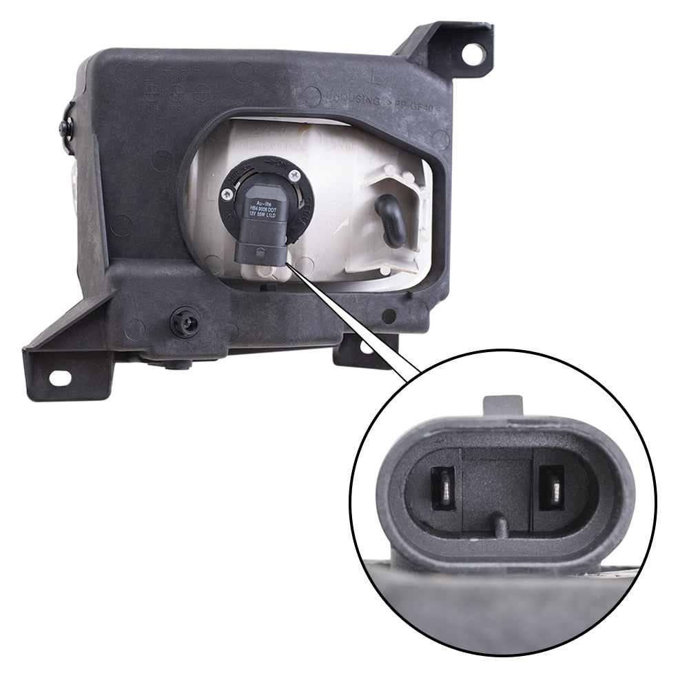 Fits Toyota Tundra Truck 00-06 Drivers Fog Light Front Lamp Assembly - Oval Lens