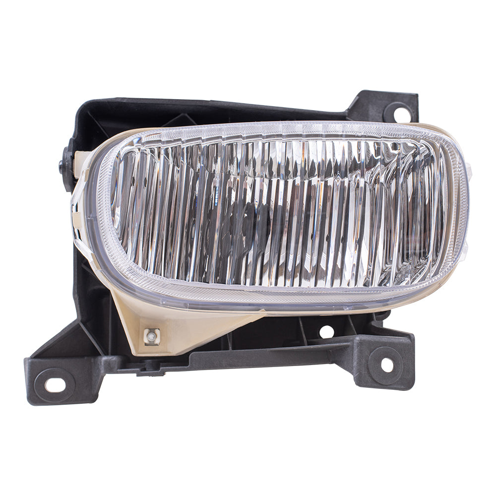 Brock Replacement Passengers Fog Light Lamp Steel Bumper Mounted Oval Lens Compatible with 2000-2006 Tundra Pickup Truck 81210-0C010