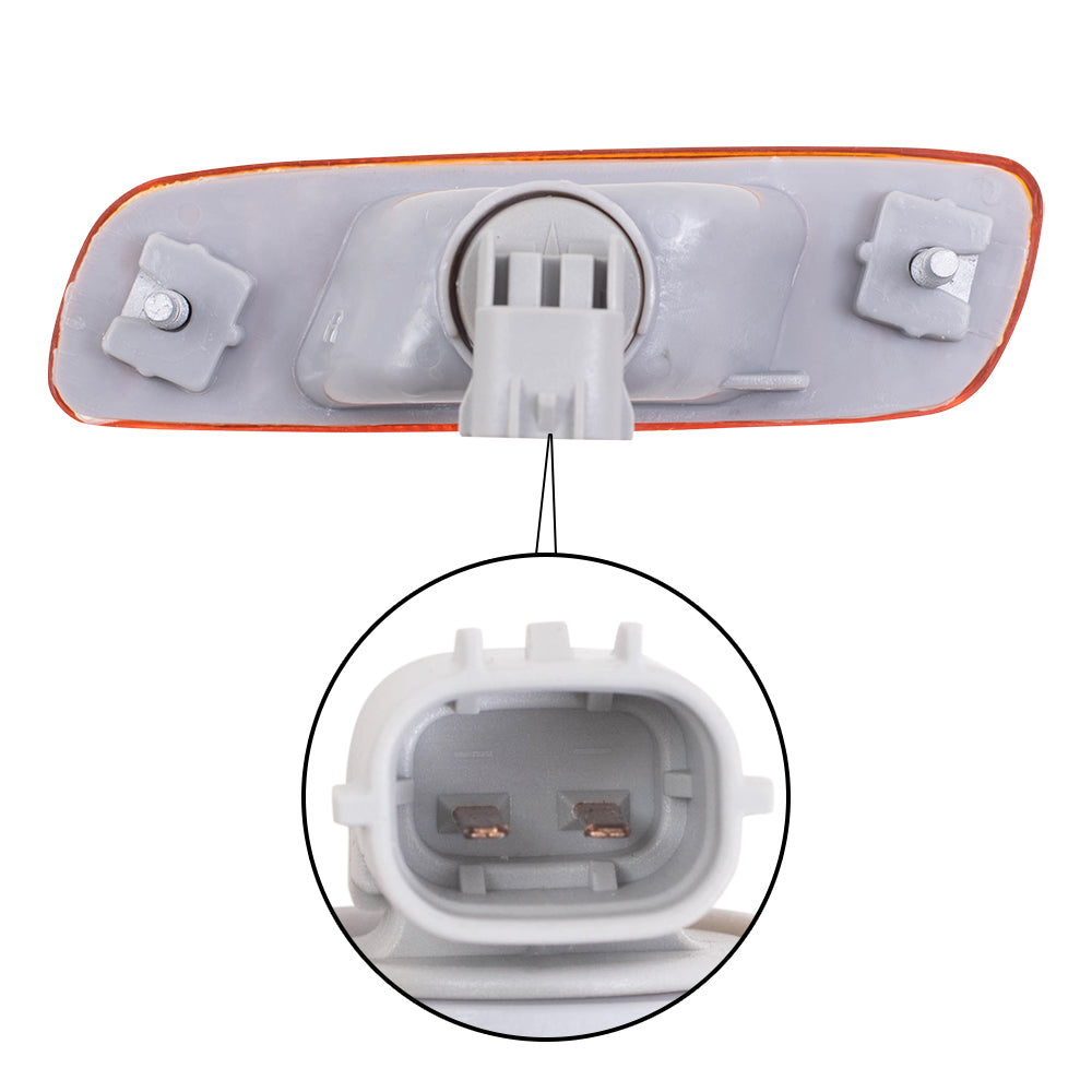 Brock Replacement Driver and Passenger Signal Side Marker Lights Lamps Compatible with 98-05 GS300 8174130120 8173130110