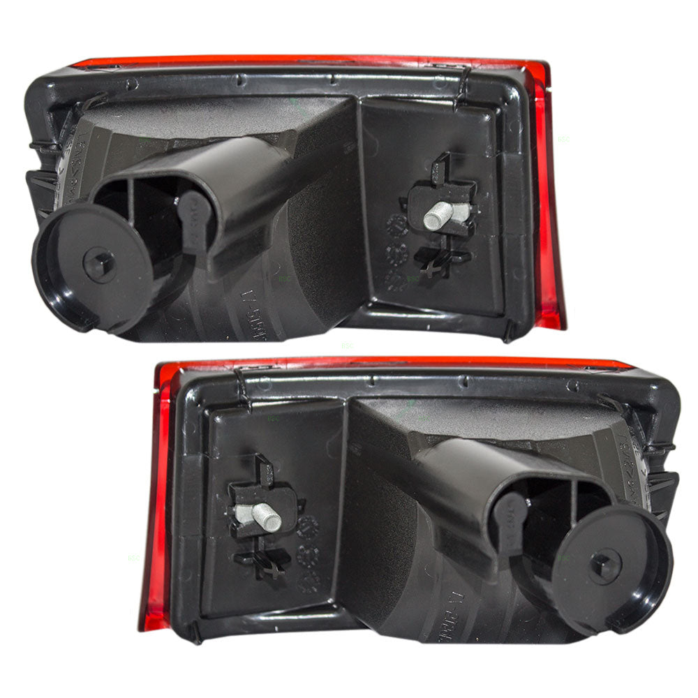 Brock Replacement Set Driver and Passenger Park Signal Rear Bumper Reflector Marker Lights Lamps Compatible with 2003-2005 4Runner 81590-60141 81580-60111