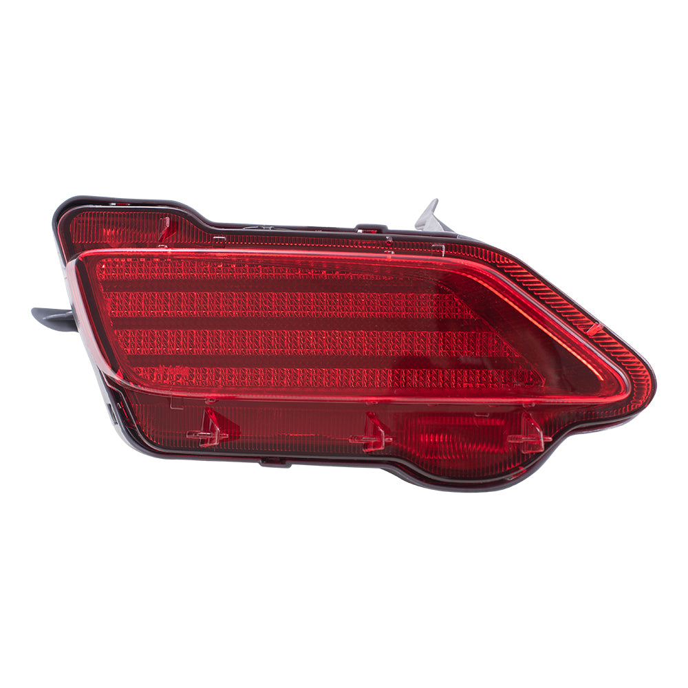 Brock Replacement Drivers Rear Bumper Reflector Light Lamp Unit Compatible with 2013-2015 RAV4 81490-0R010 TO1184107