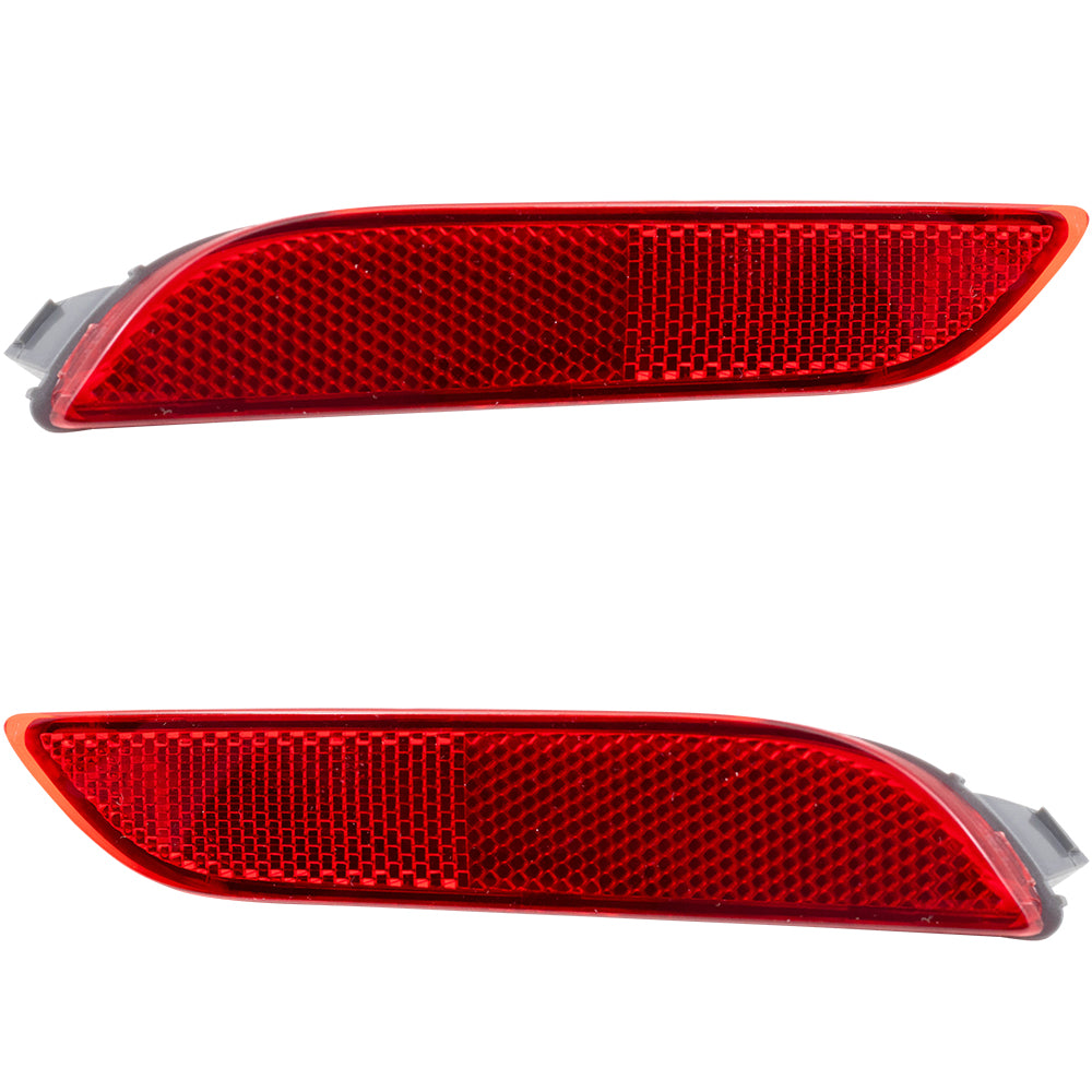 Brock Replacement Rear Driver and Passenger Side Bumper Reflector Units Compatible with 2018-2021 Toyota Camry Built in North America ONLY