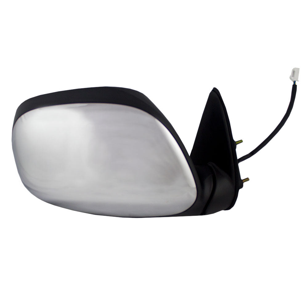 Passengers Power Side View Mirror with Chrome Cover Replacement for Toyota Pickup Truck 879100C040