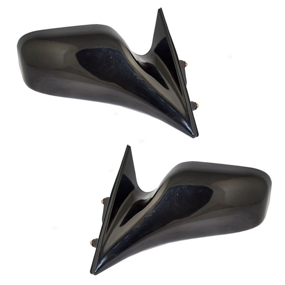 Driver and Passenger Power Side View Mirrors with Adapters Ready-to-Paint Replacement for Toyota 87940-33040-C0 87910-06030-C0