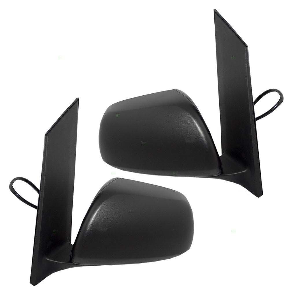 Driver and Passenger Power Side View Mirrors Textured Replacement for Toyota Van 87940-08081 87910-08081
