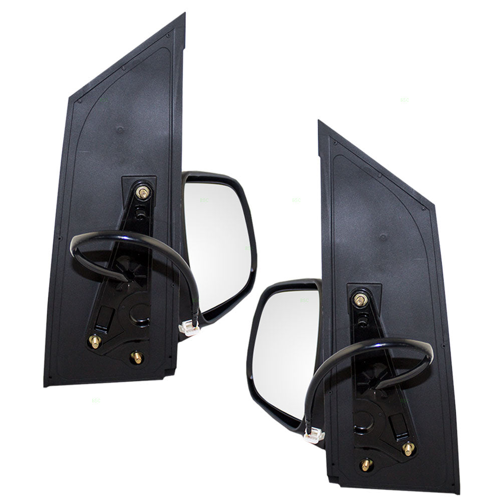 Driver and Passenger Power Side View Mirrors Textured Replacement for Toyota Van 87940-08081 87910-08081