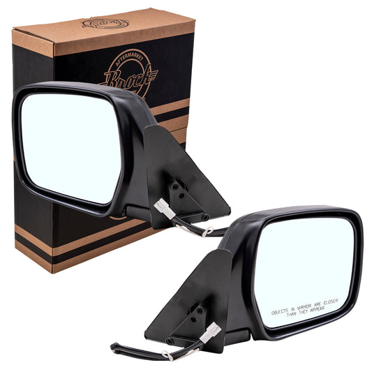 Driver and Passenger Power Side View Mirrors Ready-to-Paint Replacement for Toyota SUV 87940-60130-13 87910-60190-13